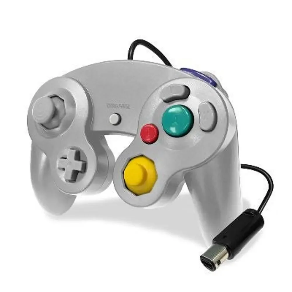 2 Gamecube Controllers - Silver & Orange (NEW) - Nintendo - Old Skool